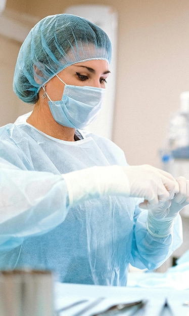 Doctor in scrubs